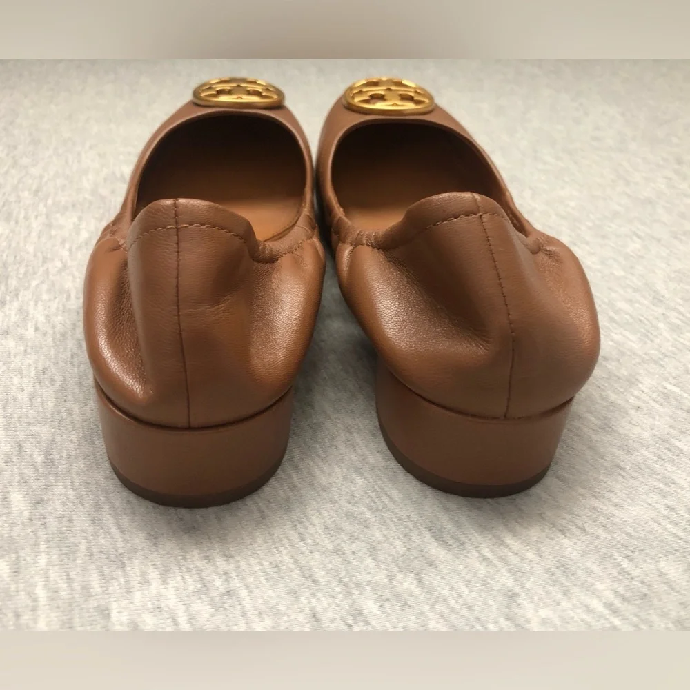 Tory Burch Leather Ballet Shoes MINNIE TRAVEL HEELS Size: US 6
